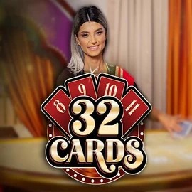 Official Live Casino logo: 32 Cards by Ezugi at Hitnspin Casino