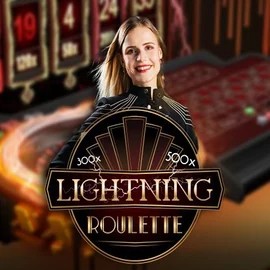 Lightning Roulette online game logo by Evolution on hit-n-spin.nl